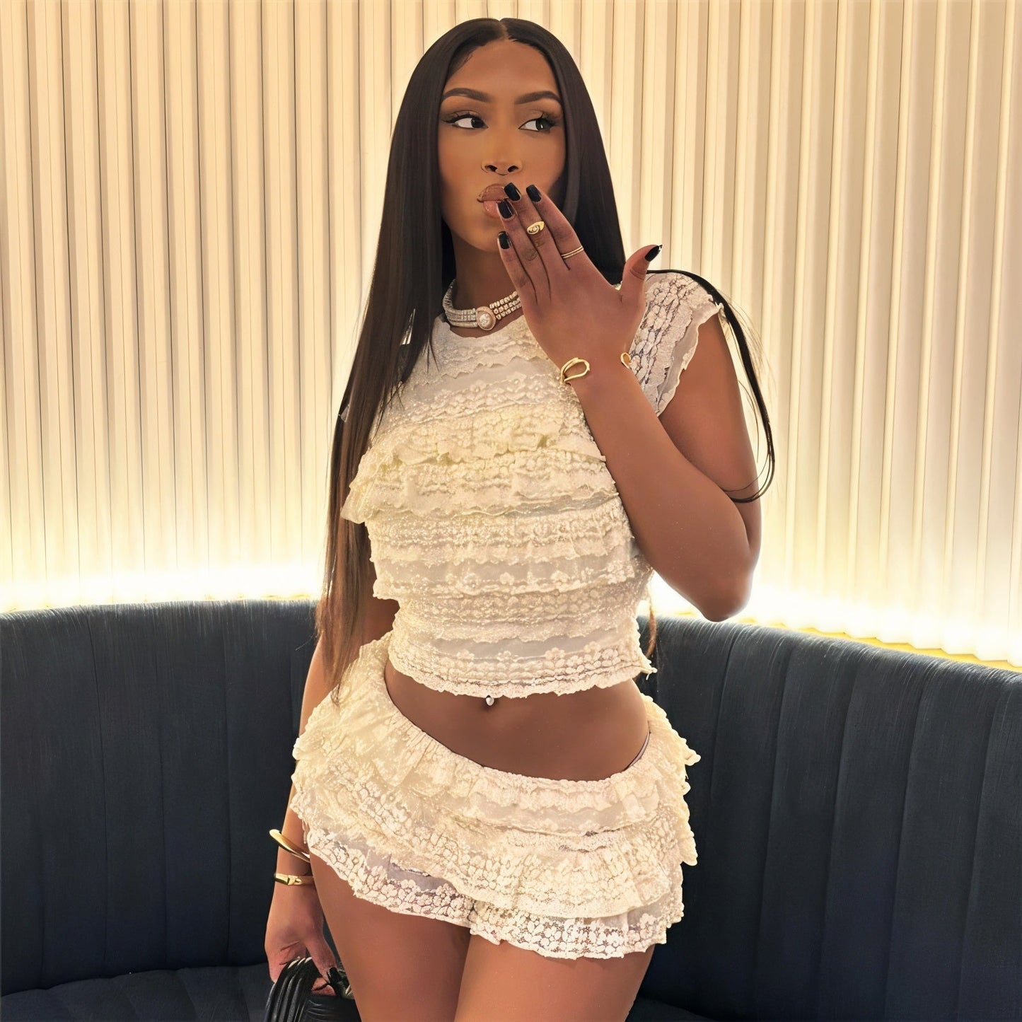 COCO Ruffle Top & Skirt Set