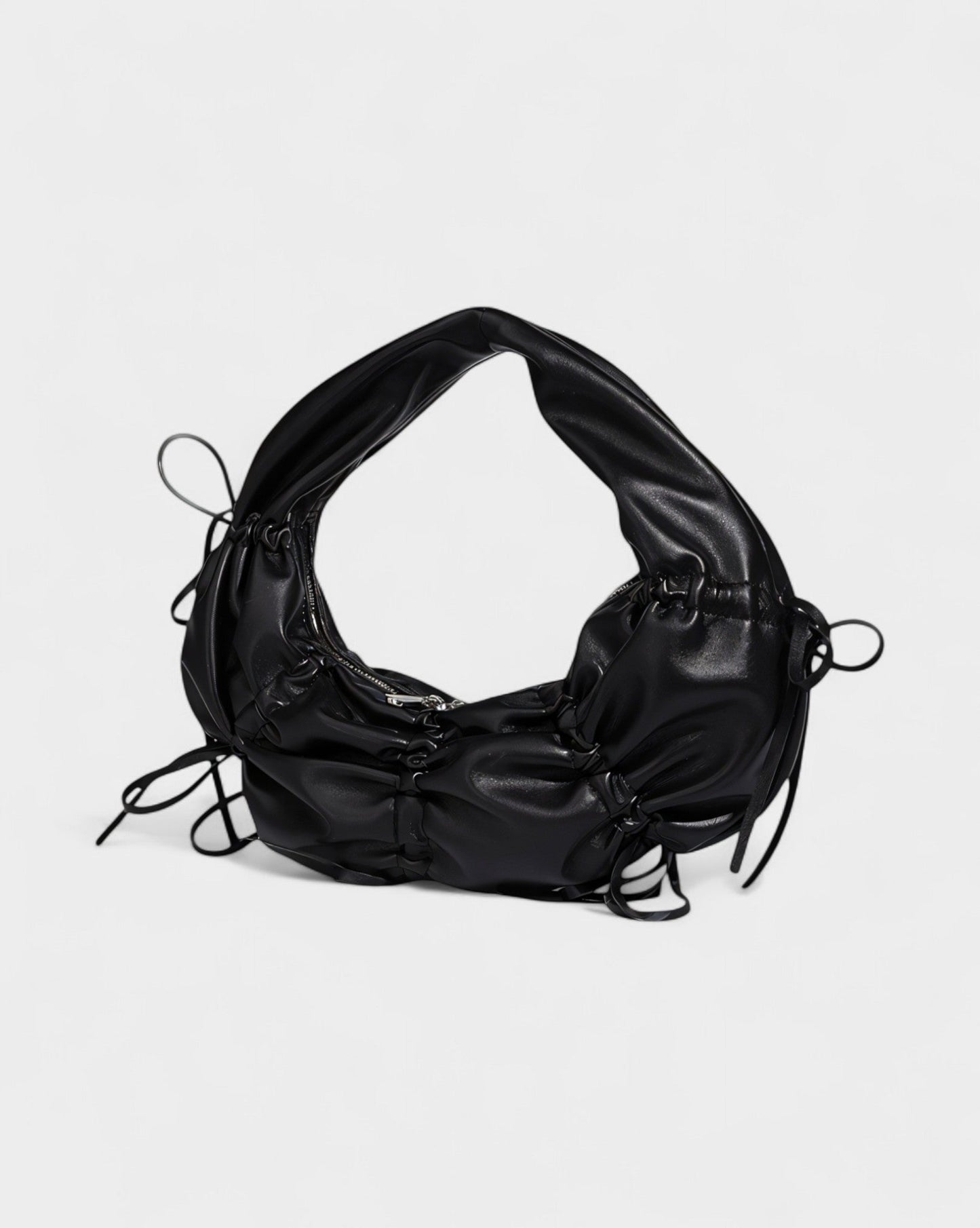 YONA Ruched Bow Shoulder Bag