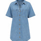 IDONY Denim Button-Up Shirt Dress