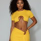 AUREN Ring Detail Crop Top & Skirt Set
