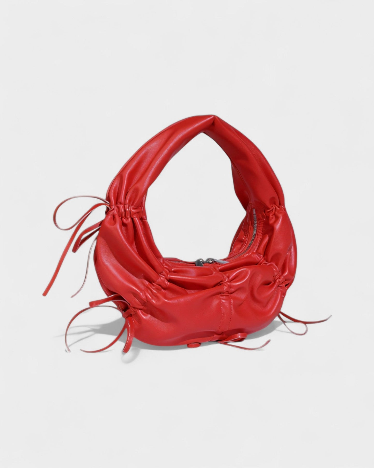 YONA Ruched Bow Shoulder Bag