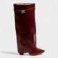 MAISY Straight Pointed-Toe Knee-High Boots