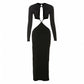 PARKER Long Sleeve Cut-out Maxi Dress