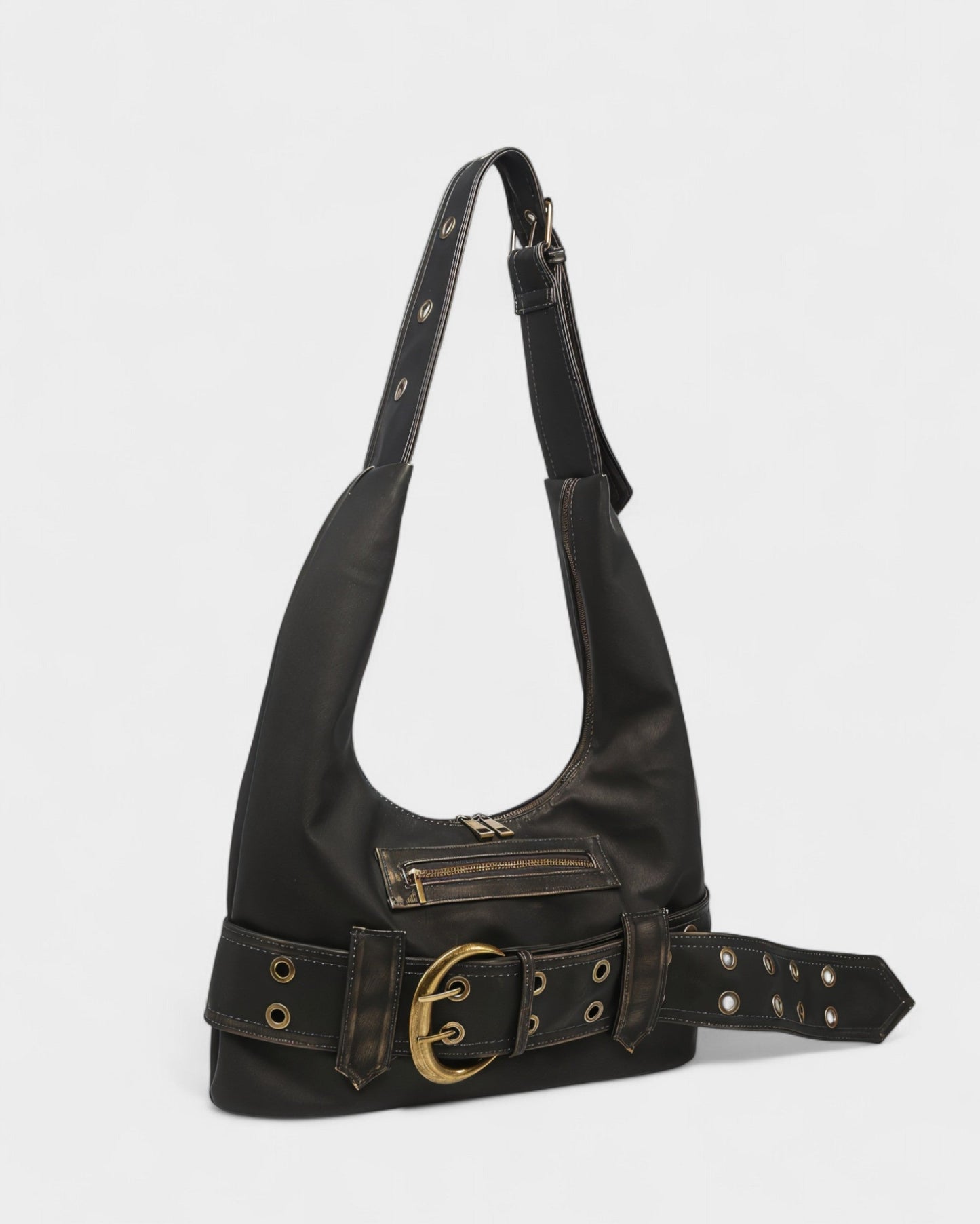 ALEXIS Retro Faux Leather Shoulder Bag