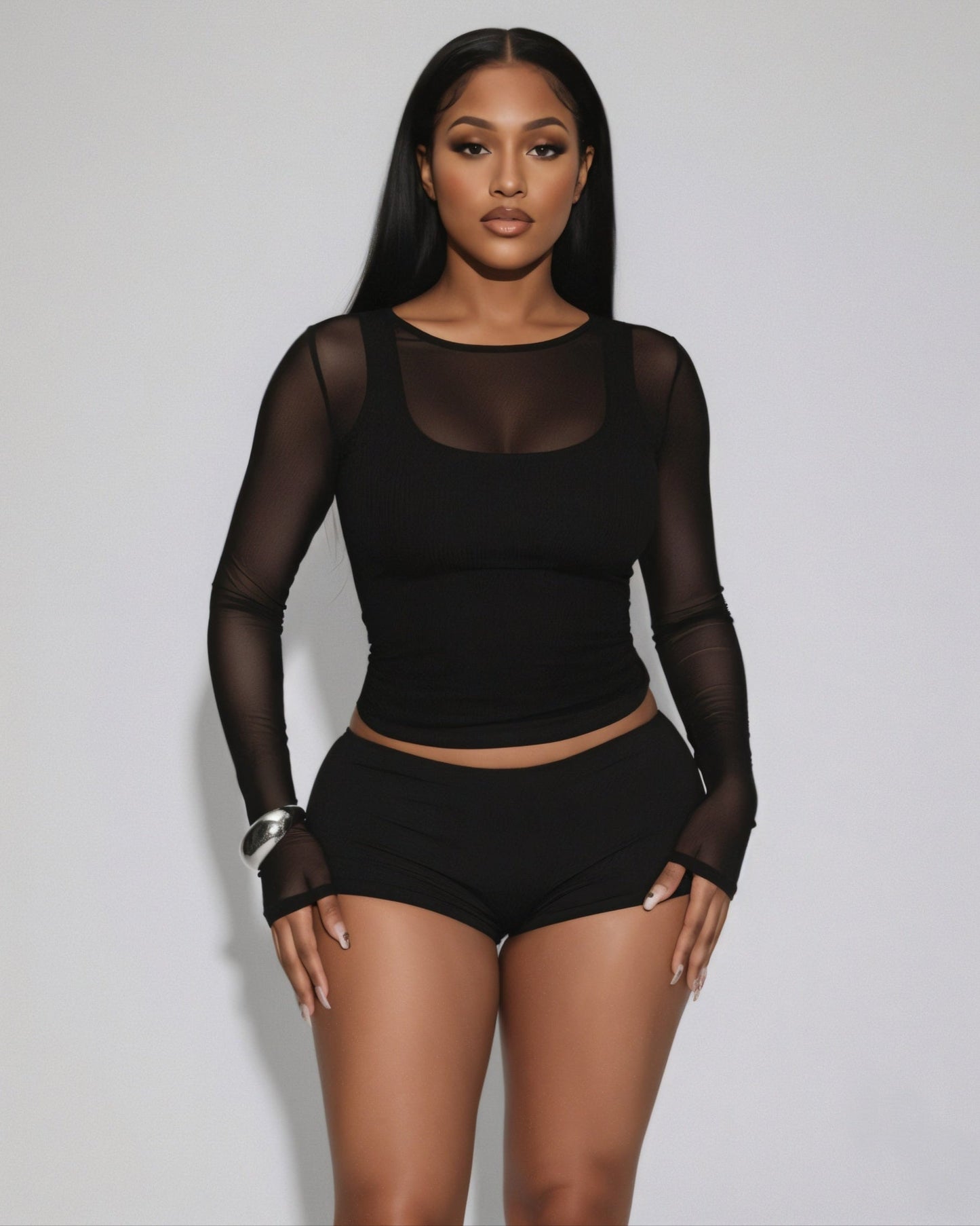 DEIA Mesh Detail Four-Piece Set