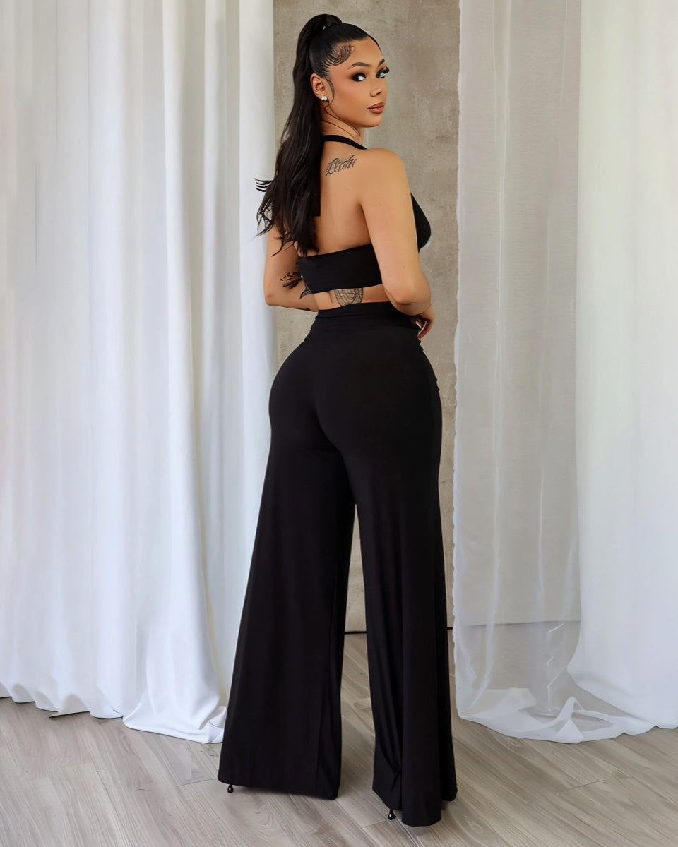 NAYELI Heart-Shaped Buckled Top & Pant Set