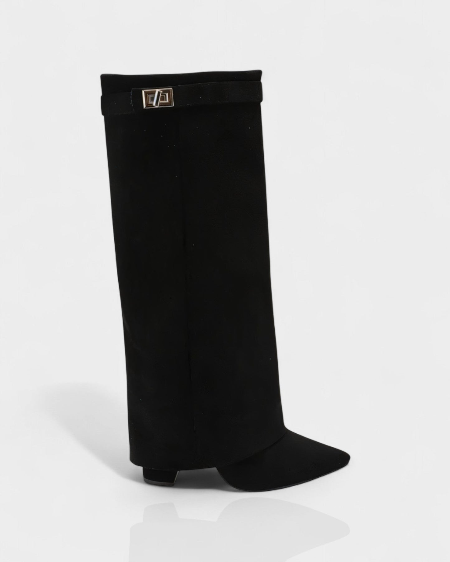 MAISY Straight Pointed-Toe Knee-High Boots