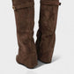 MAISY Straight Pointed-Toe Knee-High Boots