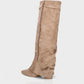 MAISY Slouchy Pointed-Toe Knee-High Boots
