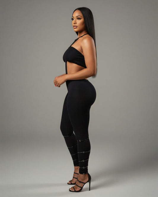 ZAYANI Cutout Halter Jumpsuit