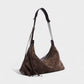 YENNA Faux Suede Dumpling Shoulder Bag