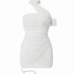 SONIA Draped Mesh Mini Dress