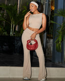 FREYA Top & Flared Pants Yoga Set