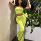 CASHLEY Bandeau Top and Flare Pants Set