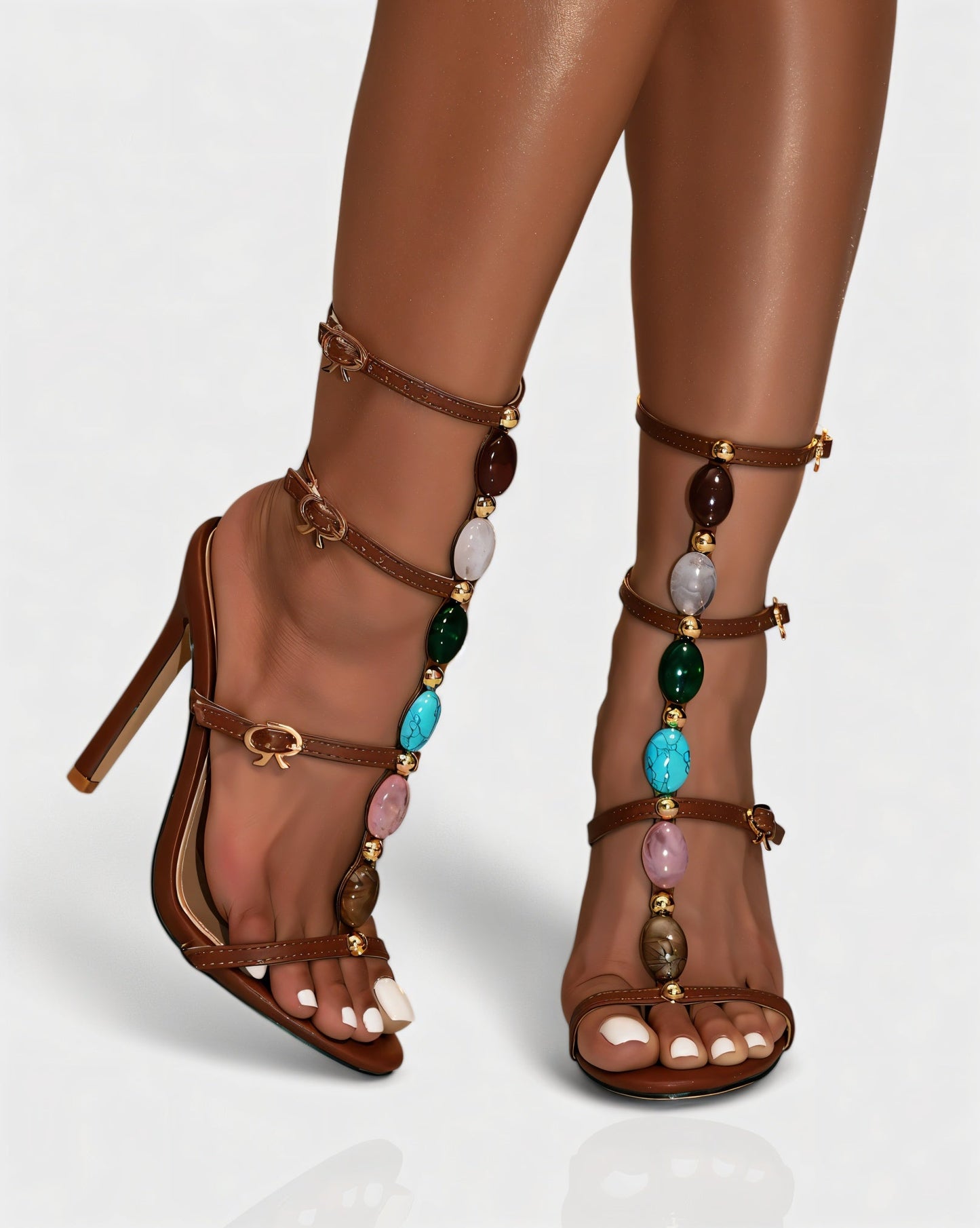 KARA Stiletto Gemstone Heels