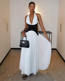 VESKA Halter Maxi Dress