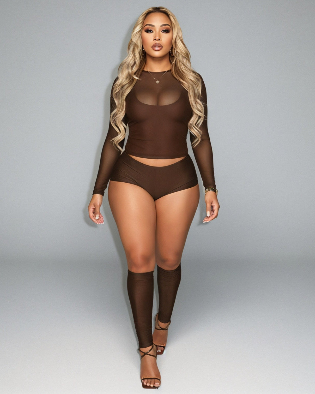 DEIA Mesh Detail Four-Piece Set