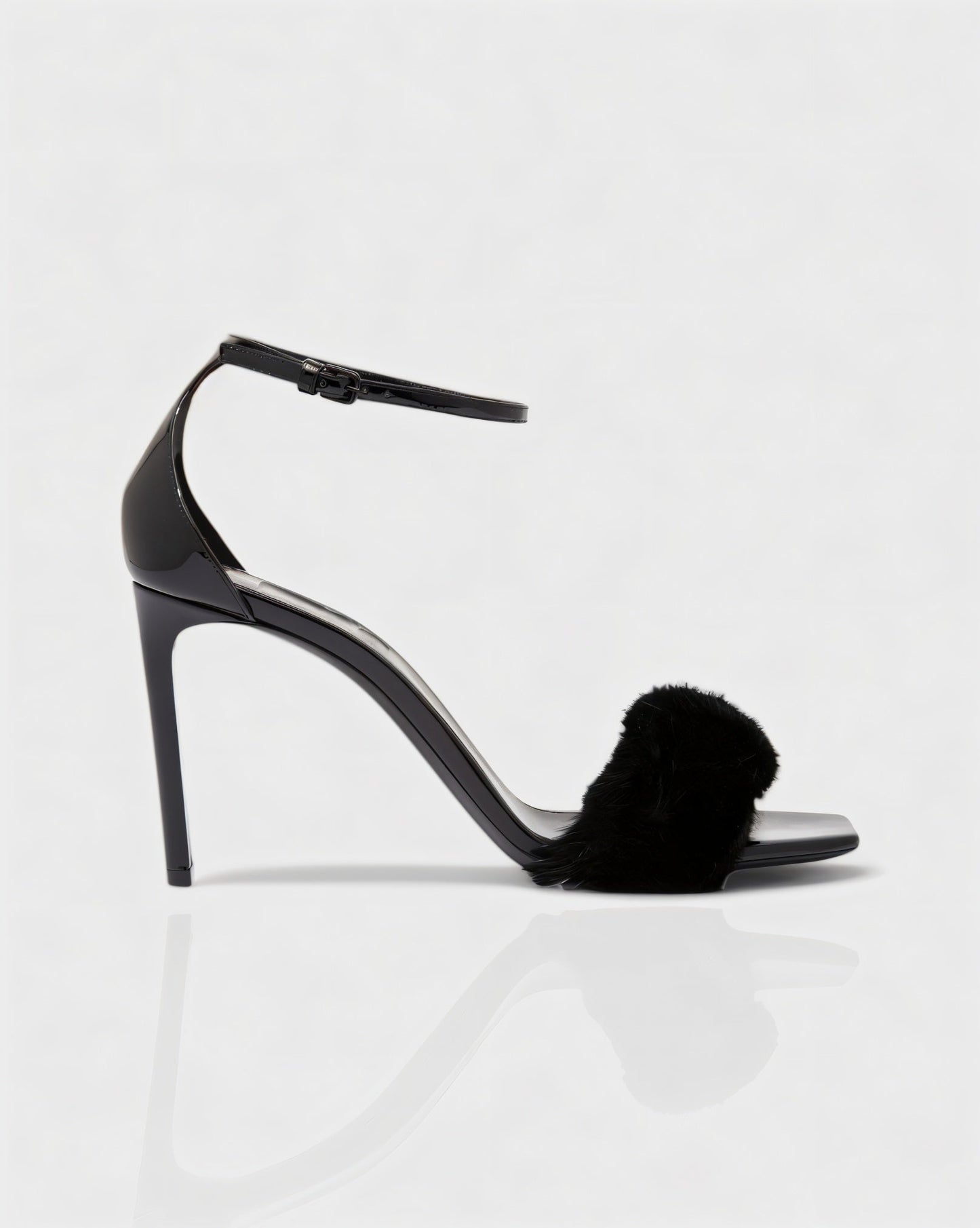 ILUNA Mink Fur Strap Heels
