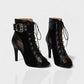 ELINDA Short Lace-up Stiletto Boots