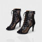 RAELLA Sheer Panel High Heel Ankle Boots