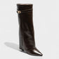 MAISY Straight Pointed-Toe Knee-High Boots