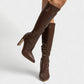 CHARLIE Faux Leather Knee-High Boots