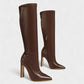 CHARLIE Faux Leather Knee-High Boots
