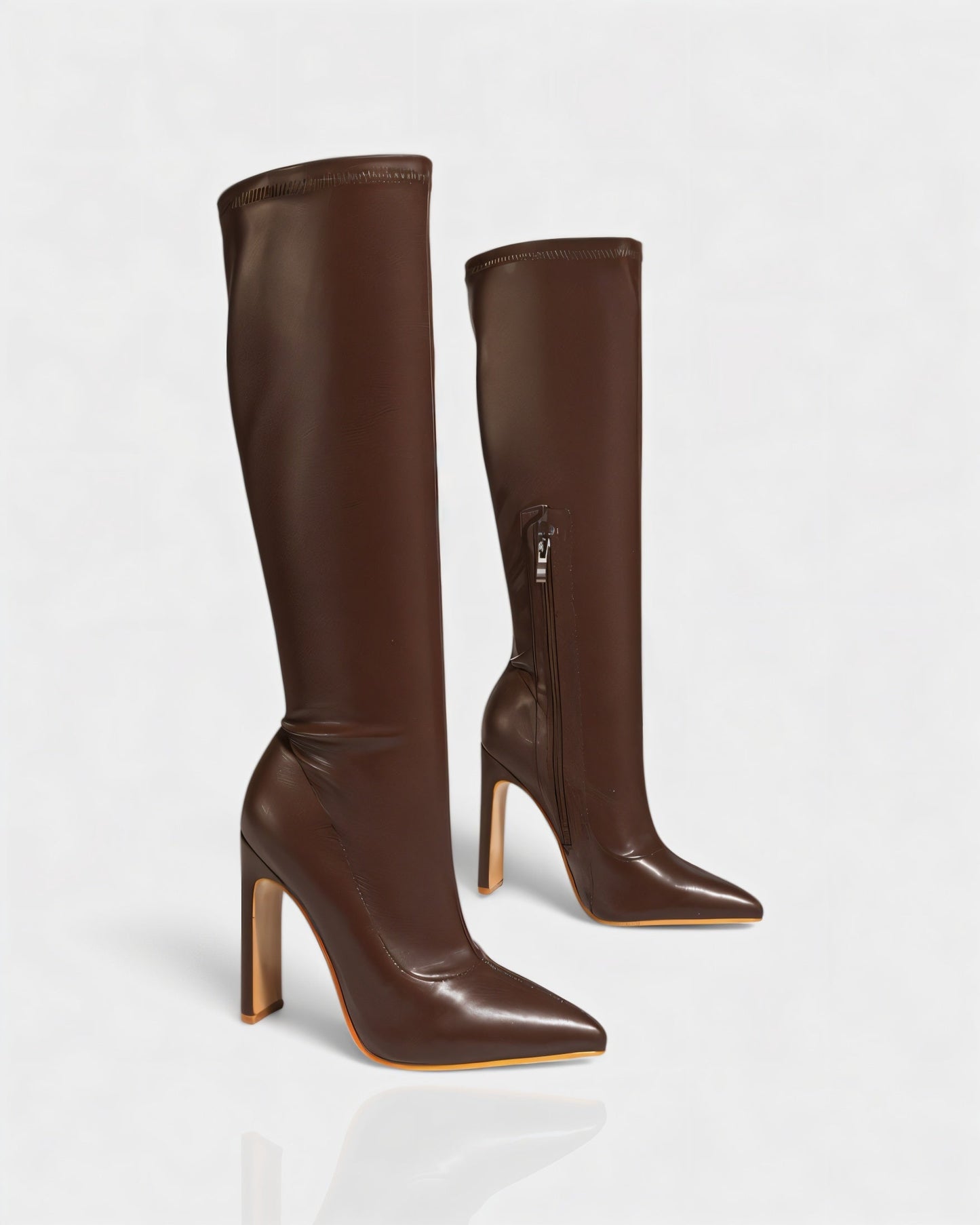 CHARLIE Faux Leather Knee-High Boots