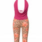 DENISE Plunge Halter Top & Capri Pants Set