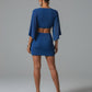 MIA Textured Knit Asymmetrical Cutout Mini Dress