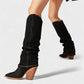 BETTY Denim Pointed Toe Slouchy Cowboy Boots