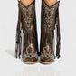 MITHENA Fringe Studded Cowboy Boots