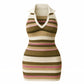 ROMANA Knit Crochet Halter Dress