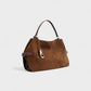 RIZANA Faux Suede Satchel Bag