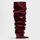 ELOURA Slouch Knee-High Wedge Heel Boots