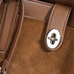 ORLINA Faux Suede Tote with Top Turn-Lock