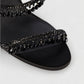 ALYRA Rhinestone Tassel Ankle-Wrap High Heels