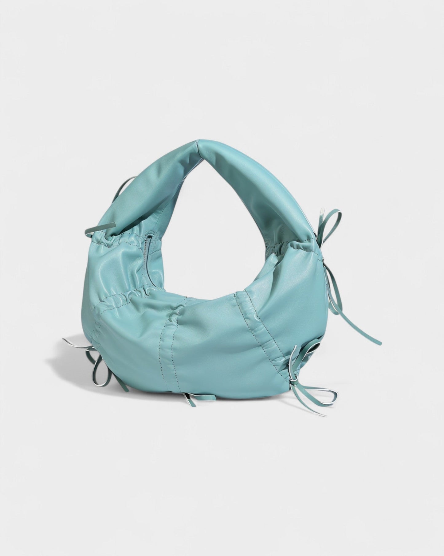 YONA Ruched Bow Shoulder Bag