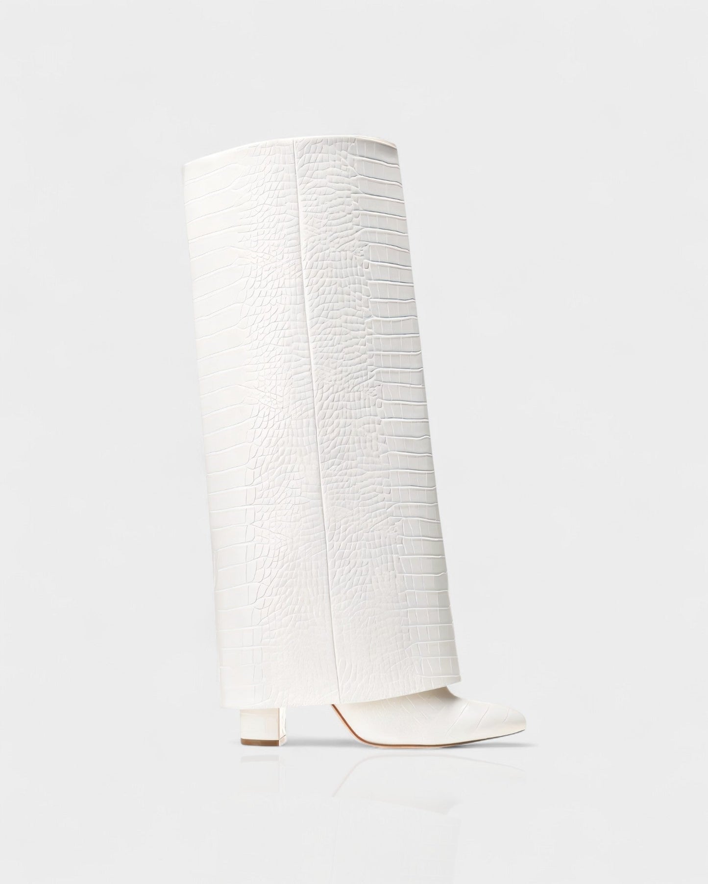 MAISY Straight Faux Crocodile Boots