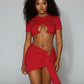 AUREN Ring Detail Crop Top & Skirt Set