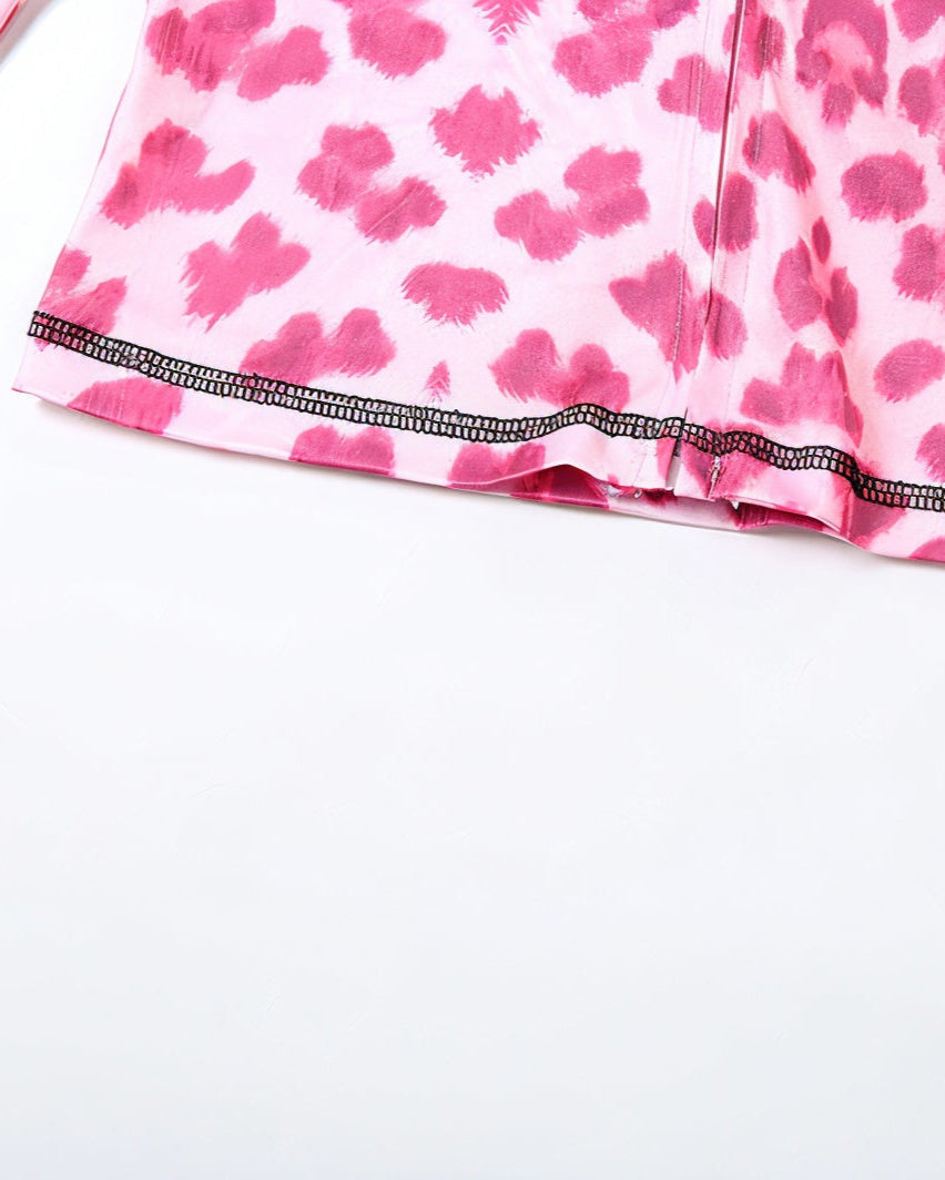 NOA Leopard Zip Up Top & Pants Set