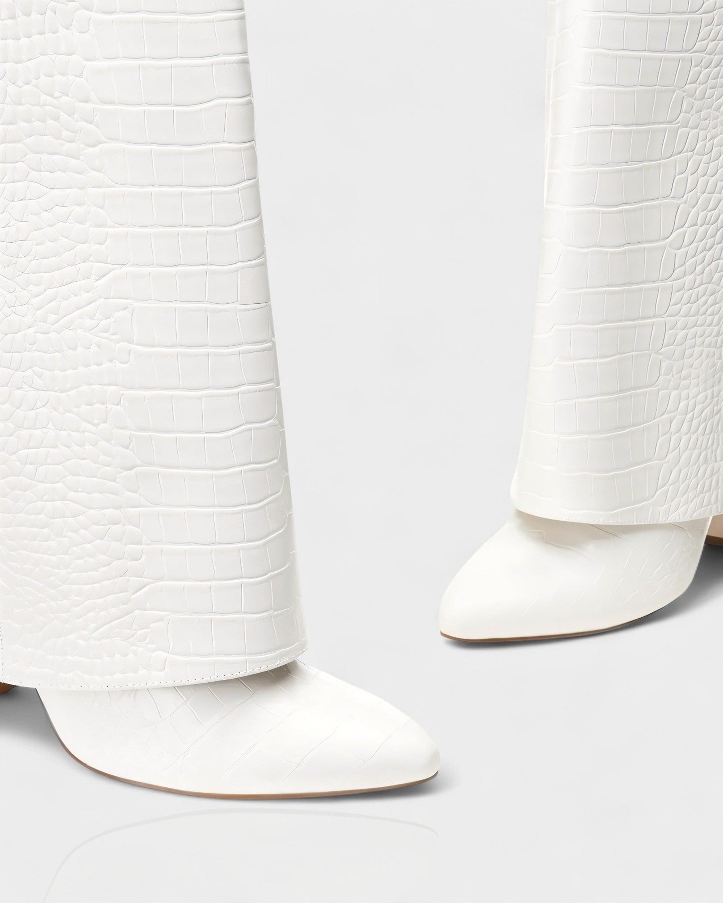 MAISY Straight Faux Crocodile Boots