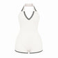 JEYNE Backless Halter Sleeveless Romper