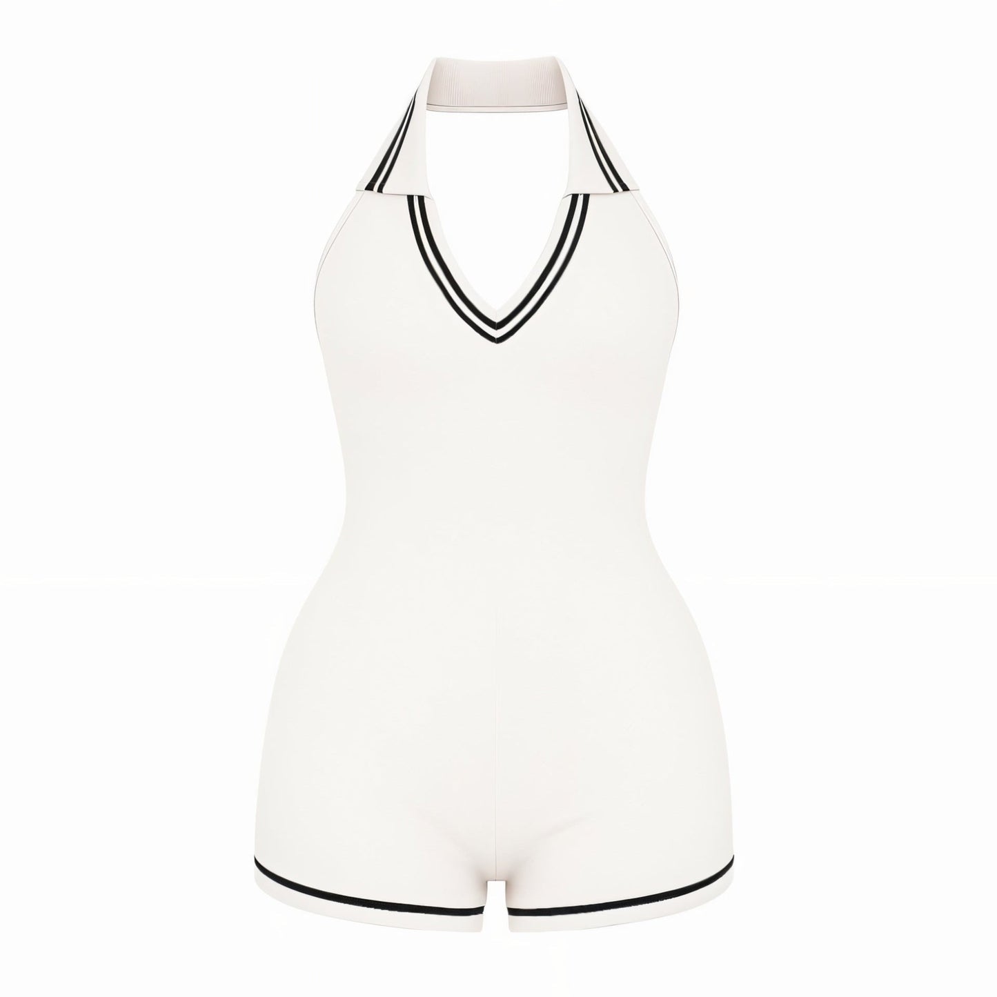 JEYNE Backless Halter Sleeveless Romper