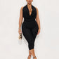 KATRINA Cowl Neck Lace Jumpsuit