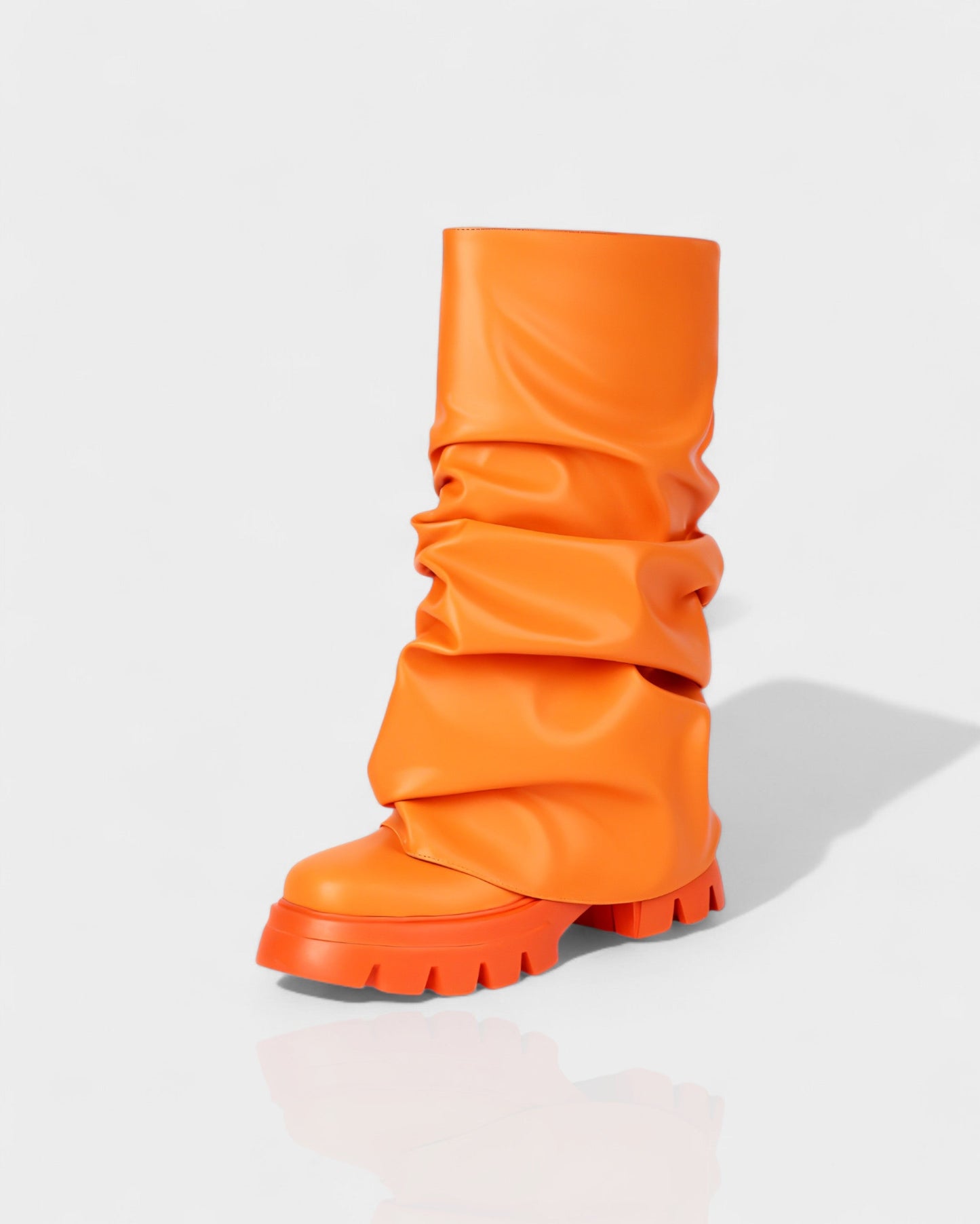 CRISTINA Slouchy Platform Mid-Calf Boots