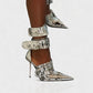 MARILYN Buckle Strap Pointed-Toe Stiletto Heels