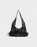 BRINA Multi-Pocket Buckle Shoulder Bag