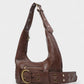 ALEXIS Retro Faux Leather Shoulder Bag