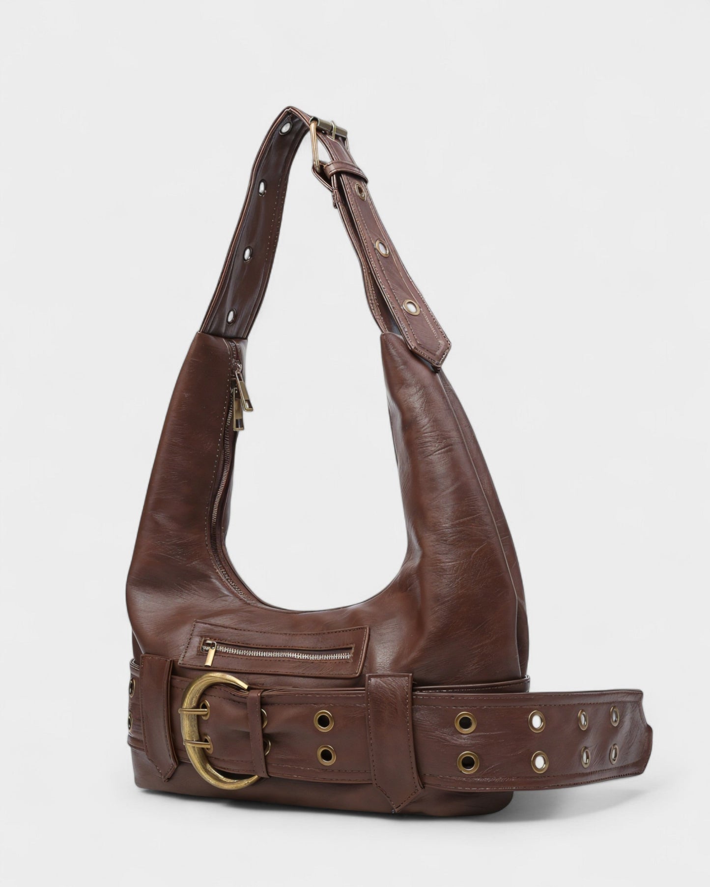 ALEXIS Retro Faux Leather Shoulder Bag